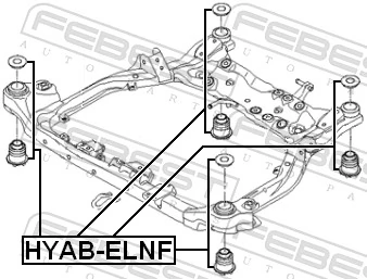 HYABELNF Febest Сайлентблоки передней балки