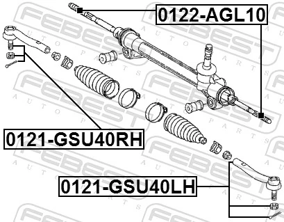 Тяги рулевые на Lexus RX 270/350/450H AGL10, GGL15, GYL15