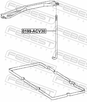 0199ACV30 Febest Подставка аккумулятора (АКБ)