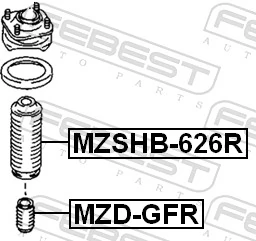 MZSHB626R Febest Пыльник заднего амортизатора