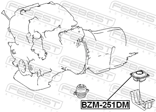 BZM251DM Febest Опора КПП