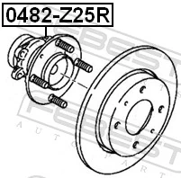 0482Z25R Febest Ступица задняя