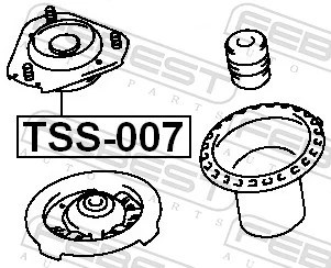 TSS007 Febest Подушка амортизатора переднего
