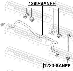 1223SANFF Febest Стойка переднего стабилизатора
