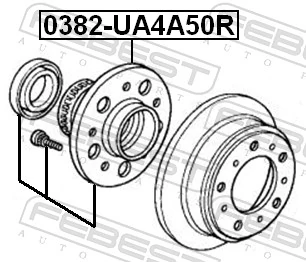 0382UA4A50R Febest Ступица задняя
