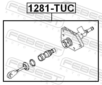 1281TUC Febest Цилиндр сцепления, главный