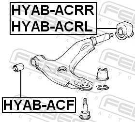 HYABACRL Febest Сайлентблок нижнего переднего рычага