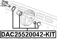 DAC25520042KIT Febest Ступица задняя