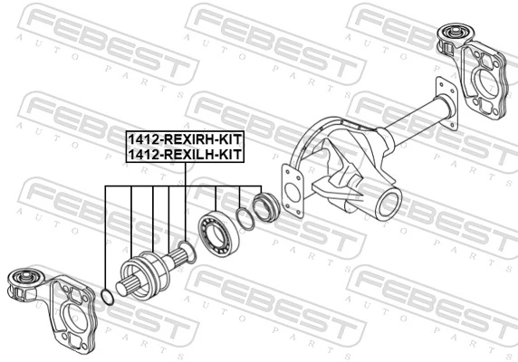 Полуось передняя левая на SsangYong Rexton I RJ