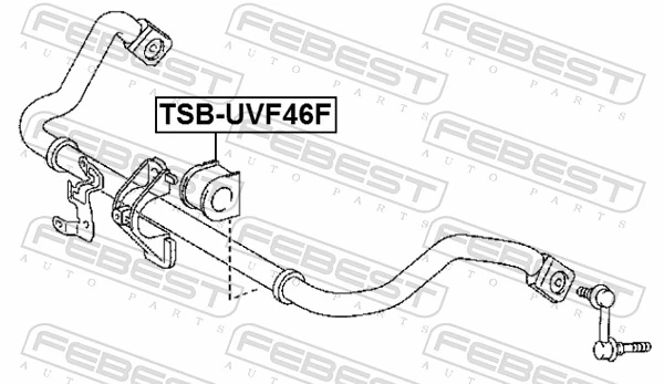TSBUVF46F Febest Разрезная втулка стабилизатора