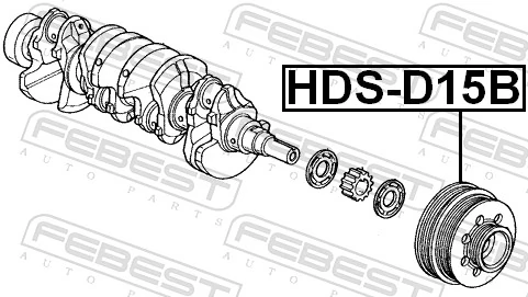 HDSD15B Febest Шкив коленчатого вала