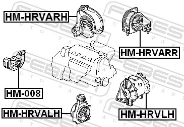 HMHRVALH Febest Подушка (опора) двигателя, левая