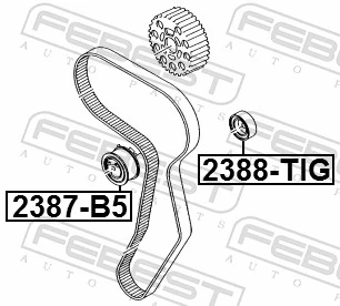 2388TIG Febest Паразитный ведущий ролик