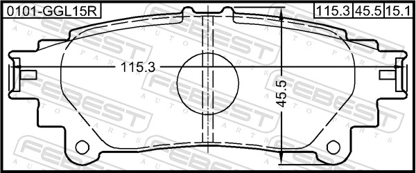 0101GGL15R Febest Колодки тормозные дисковые комплект