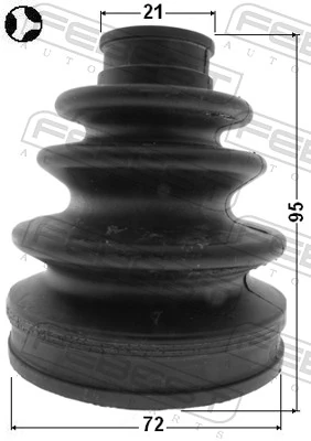 Bota de proteção interna de junta homocinética do semieixo dianteiro para Toyota Prius  NHW20