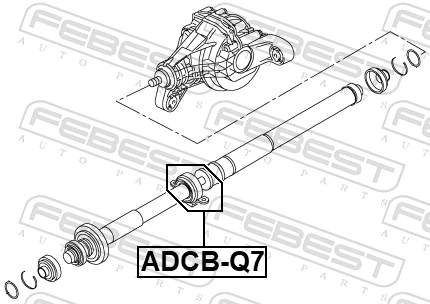 ADCBQ7 Febest Подвесной подшипник кардана