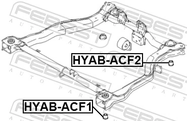 HYABACF2 Febest Сайлентблоки передней балки