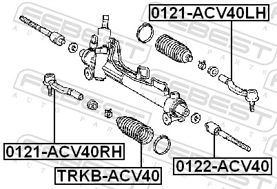 0122ACV40 Febest Тяги рулевые