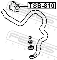 TSB810 Febest Разрезная втулка стабилизатора