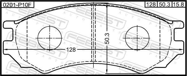 0201P10F Febest Колодки передние