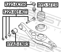 HYDSFER Febest Буфер амортизатора заднего