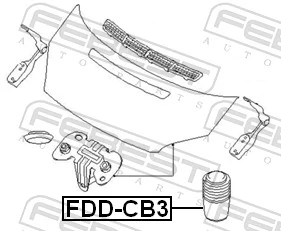 FDDCB3 Febest Буфер/отбойник капота