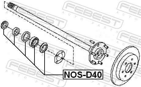 NOSD40 Febest Подшипник полуоси заднего моста