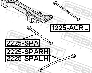 2225SPARH Febest Продольная задняя тяга правая