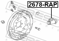 2678RAP Febest Цилиндр тормозной колесный, задний