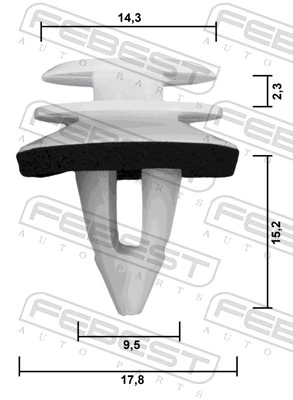 BF0633340052 Bapmic Пистон (клип) крепления обшивки двери