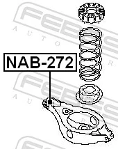 NAB272 Febest Сайлентблок задней тяги