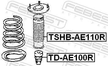 TSHBAE110R Febest Пыльник заднего амортизатора