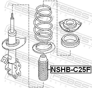 NSHBC25F Febest Пыльник стойки передней