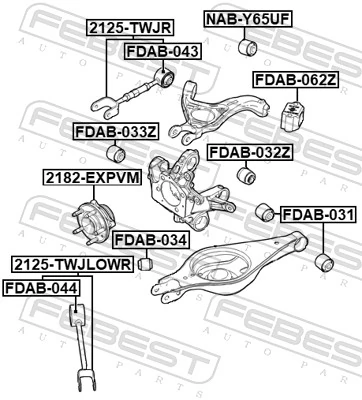 CMS401166 Mevotech Тяга продольная задней подвески