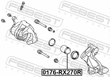 0176RX270R Febest Поршень тормозного суппорта заднего