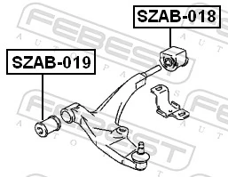 SZAB019 Febest Сайлентблок нижнего переднего рычага