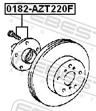 0182AZT220F Febest Ступица колеса передняя