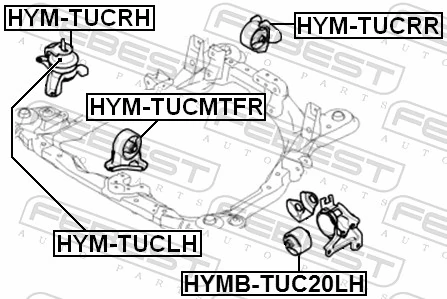 HYMTUCMTFR Febest Подушка передней опоры двигателя