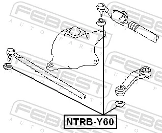 NTRBY60 Febest Пыльник рулевого наконечника