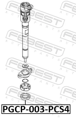 PGCP003PCS4 Febest Кольцо форсунки инжектора посадочное
