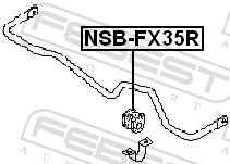 NSBFX35R Febest Прокладка стабильзатора заднего