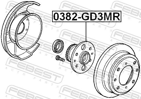 0382GD3MR Febest Ступица задняя