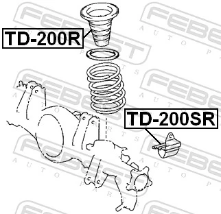 TD200R Febest Буфер амортизатора заднего