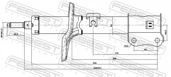 Стойка передняя левая Lada A51248