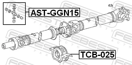 ASTGGN15 Febest Крестовина карданного вала