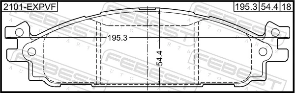 2101EXPVF Febest Колодки передние