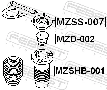 MZSHB001 Febest Пыльник стойки передней