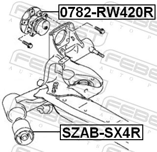 0782RW420R Febest Ступица задняя