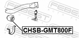 CHSBGMT800F Febest Разрезная втулка стабилизатора