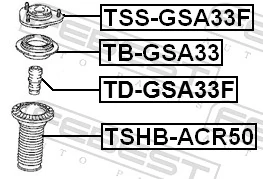 TDGSA33F Febest Буфер амортизатора переднего